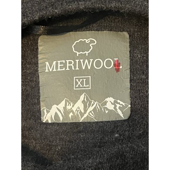 Meriwool Merino Wool Base Layer Shirt •Women XL• Long Sleeve Tee Shirt Grey - Picture 4 of 7